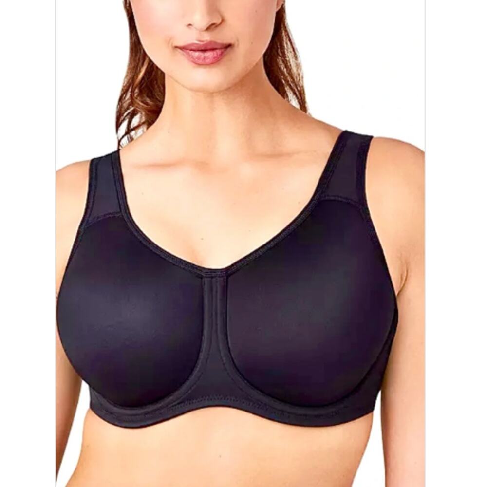 Wacoal Simone Sport 855170 Underwire Bra Black High Impact Women's 38DD - Picture 2 of 5